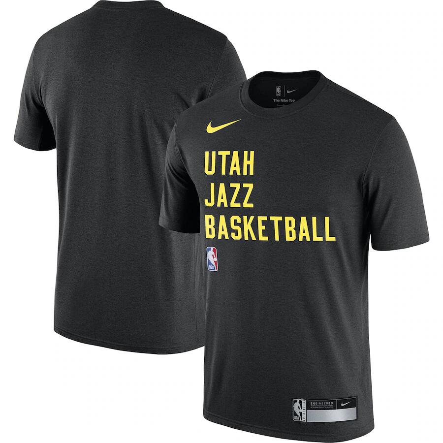 Men's Utah Jazz Black 2023/24 Sideline Legend Performance Practice T-Shirt